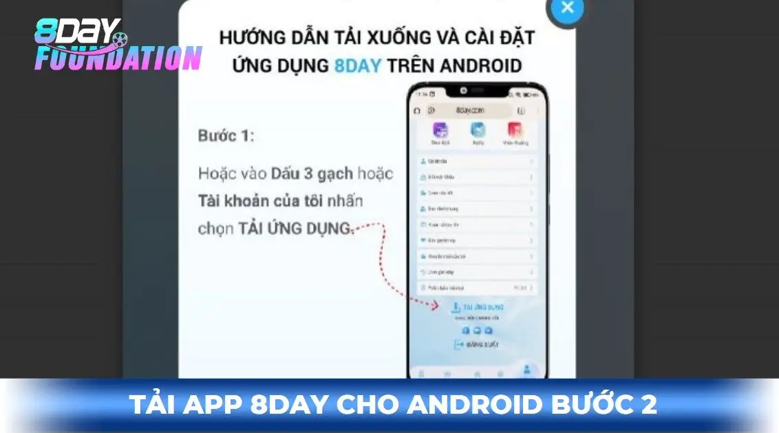 Tải app 8day bước 2